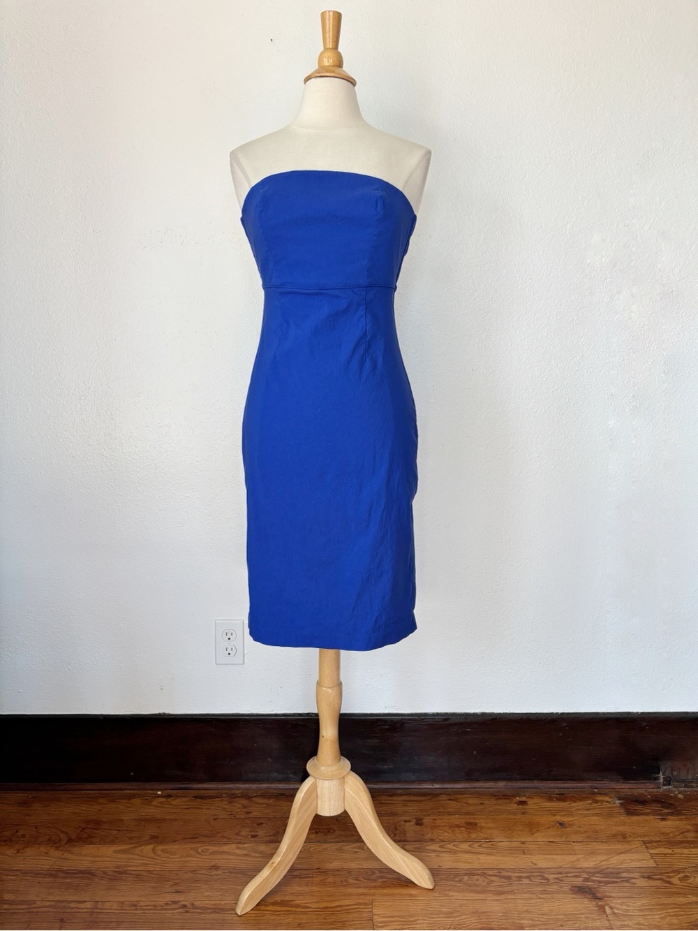 Vintage 90s Y2K Strapless Blue Purple Tube Dress